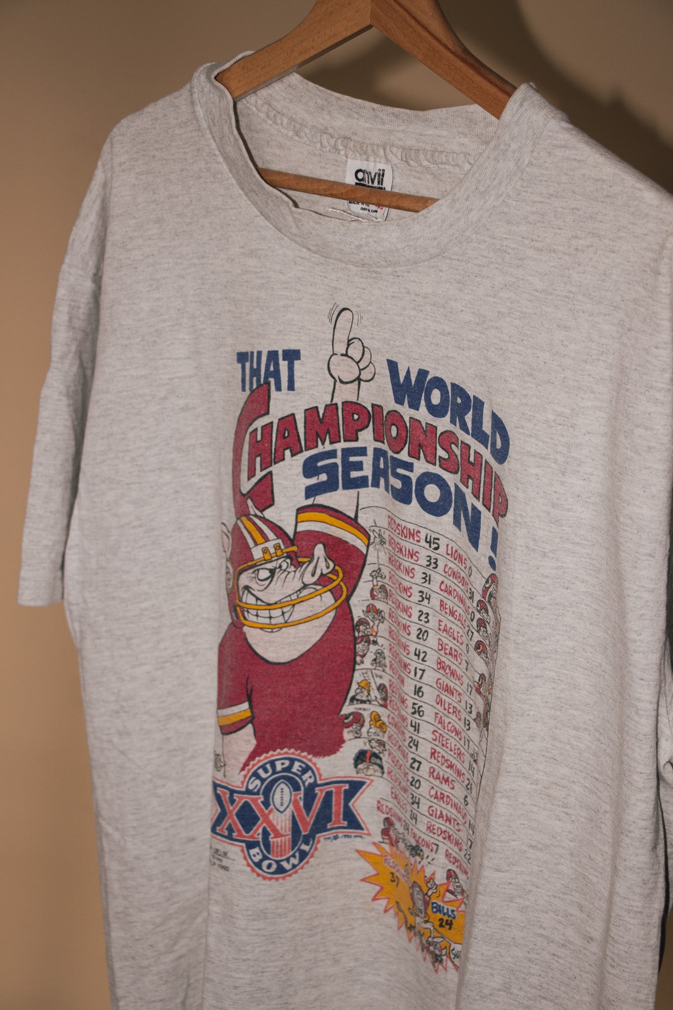 NFL Super Bowl T-shirt (1992) - Washington Redskins