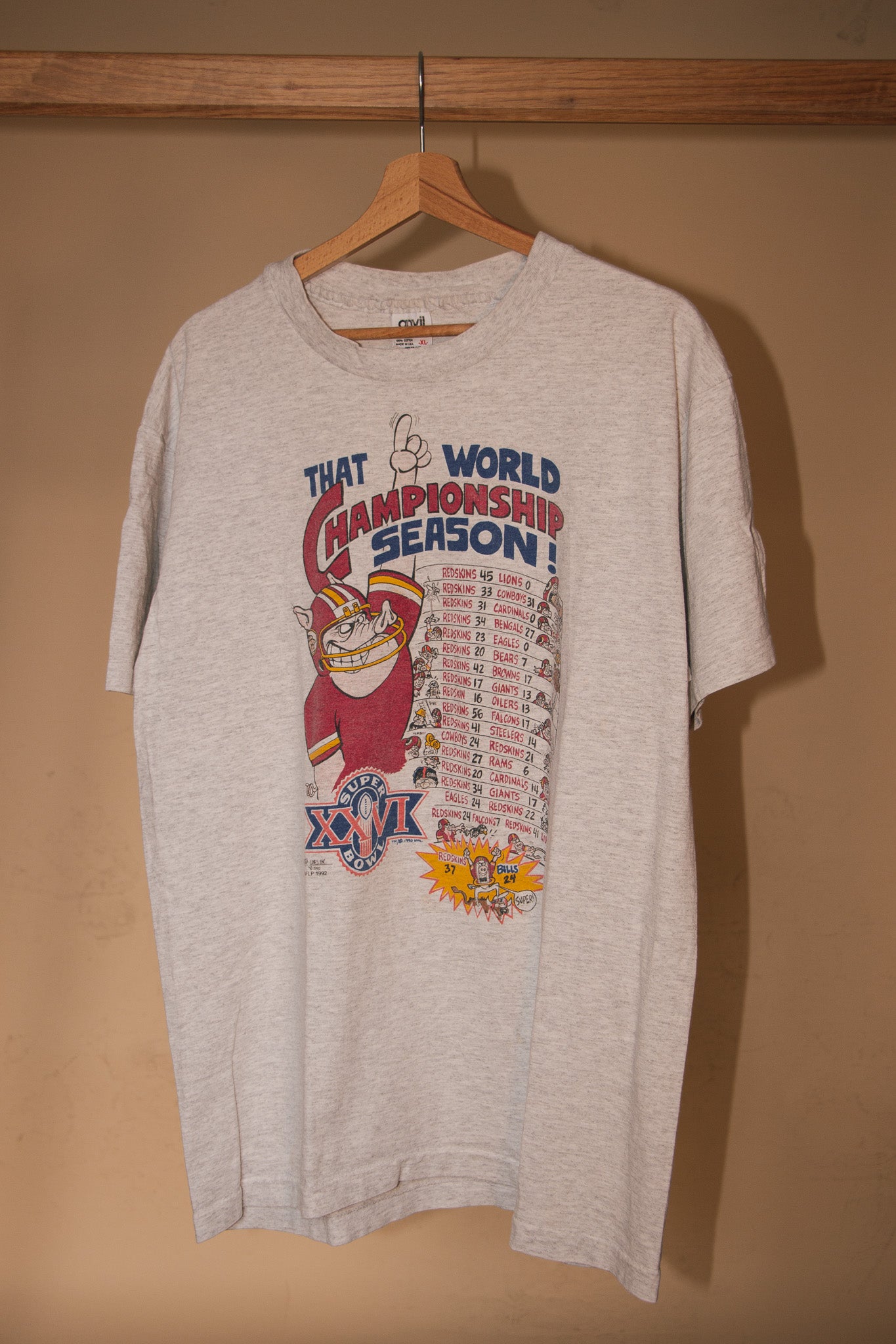 NFL Super Bowl T-shirt (1992) - Washington Redskins