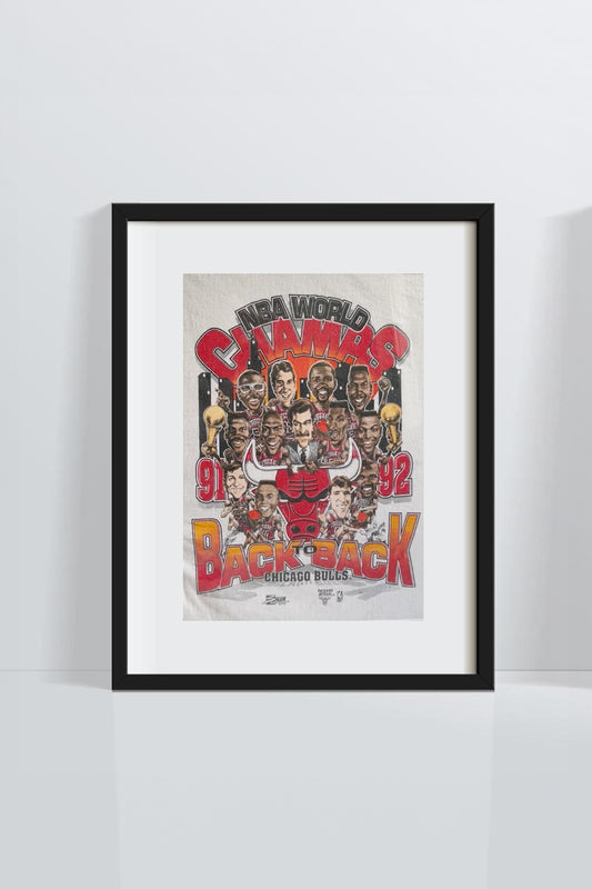 Chicago Bulls 1991-1992 Frame - Vintage Framed T-Shirt