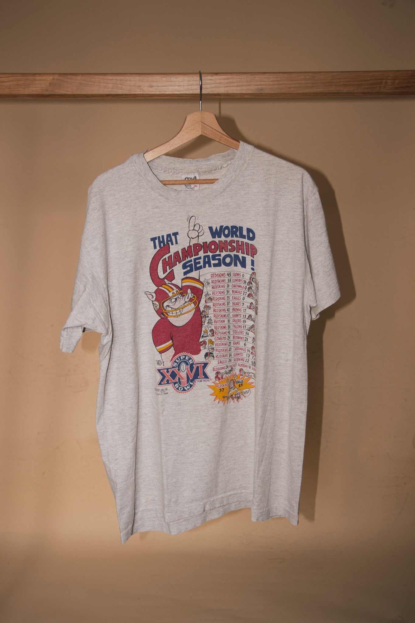 T-shirt NFL Super Bowl (1992) - Redskins de Washington