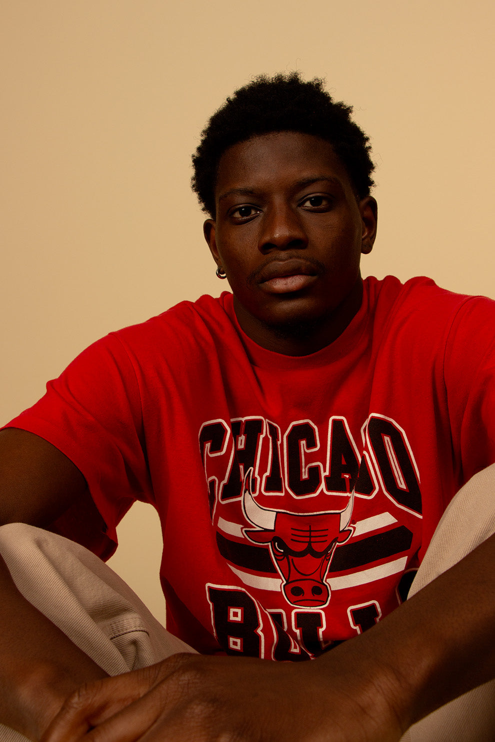 T-shirt Chicago Bulls Rouge Made in USA